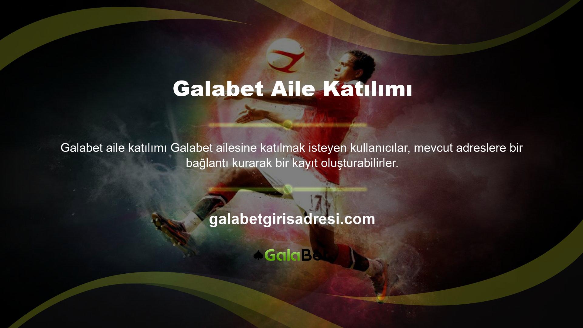Galabet giriş adresine bağlı olduğunuzda, Üyelik sekmesini üst panelde göreceksiniz